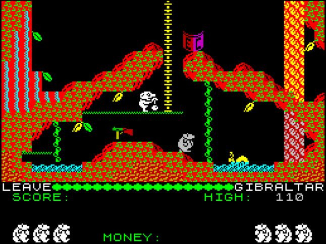 Auf Wiedersehen Monty - ZX Spectrum game screenshot (1987) by Gremlin Graphics